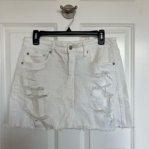 white american eagle denim mini skirt